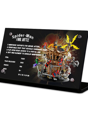 适用乐高蜘蛛侠大决战76261漫威英雄系列亚克力展示铭牌