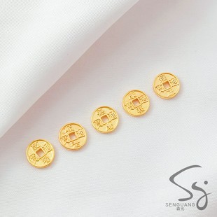 24K包金保色五帝銅錢隔片珠托DIY編織隔珠手鏈項鏈?zhǔn)罪棽牧吓浼? /></a>
                <div   id=