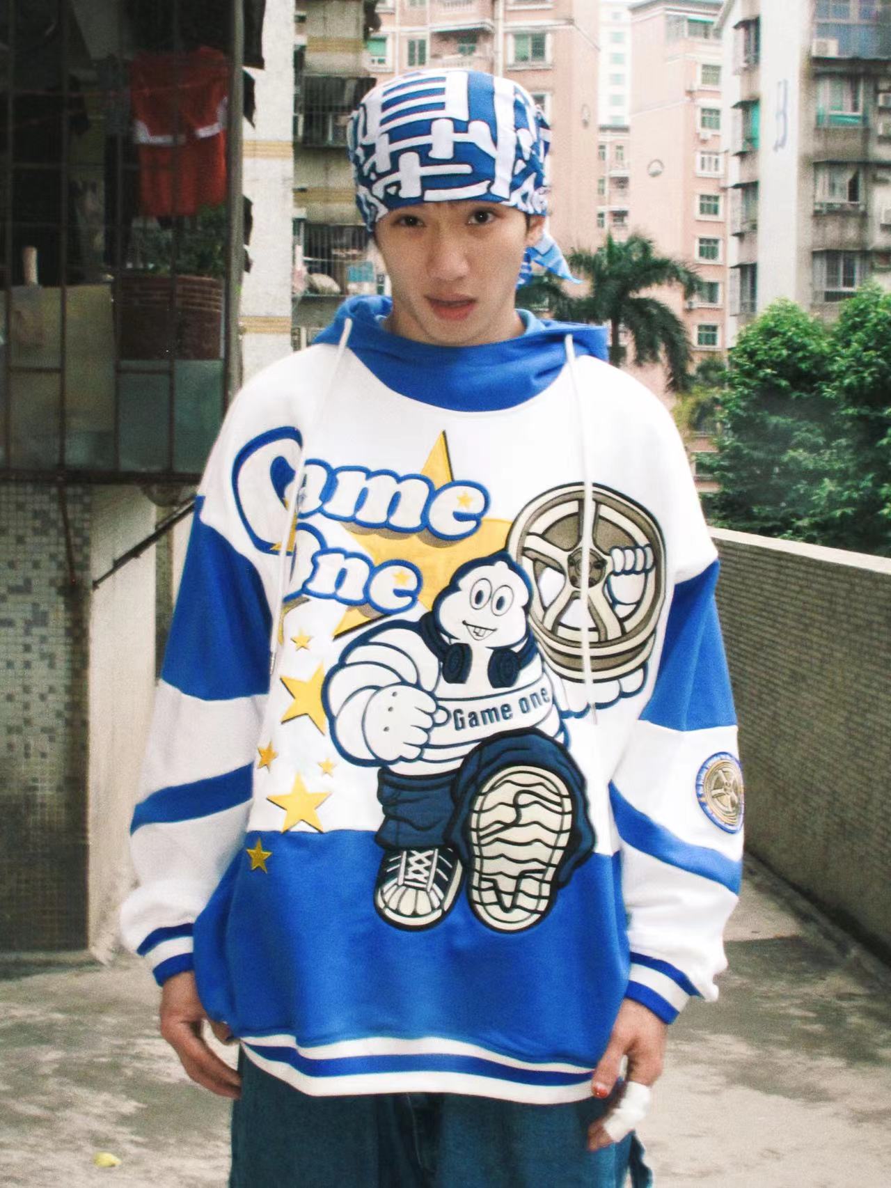 卫衣刺绣重磅嘻哈帽衫