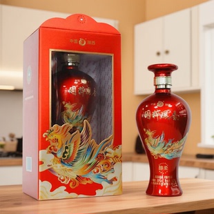 秦凤国粹凤香醇柔 52度高度白酒凤香型500mL*1瓶盒装酒