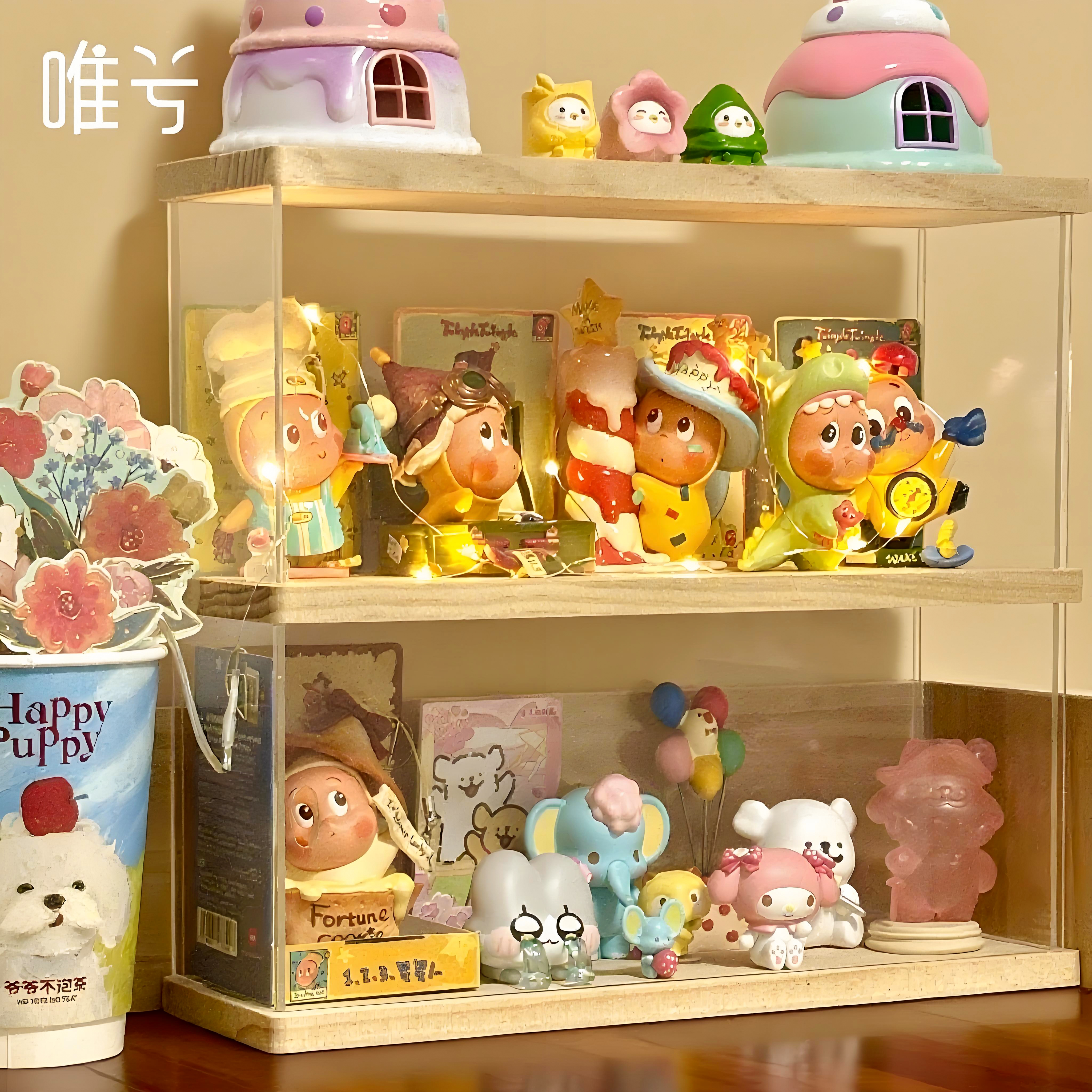 星星人展示盒透明防尘收纳盒