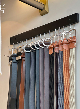 皮带收纳挂架衣柜侧面腰带领带丝巾展示架家用挂围巾架多功能衣架