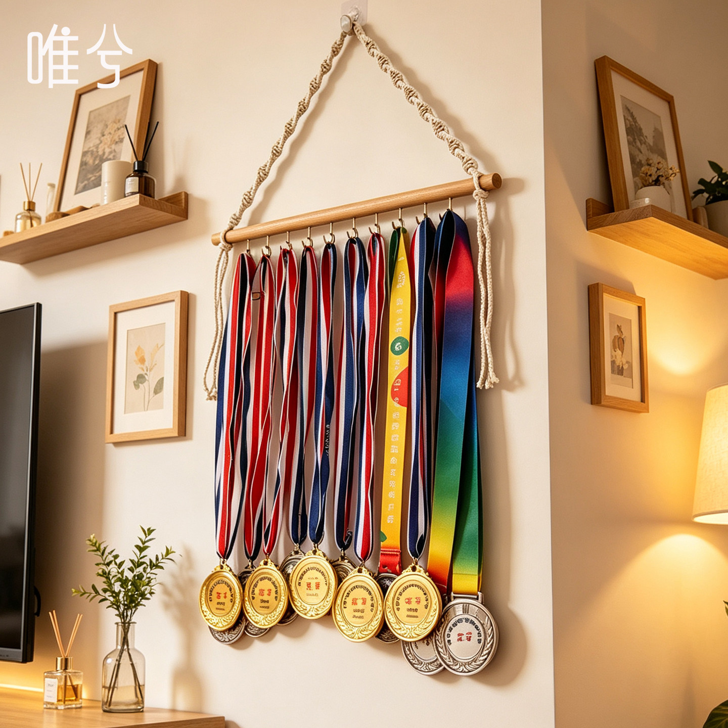奖牌展示架挂墙马拉松奖牌收纳架图片