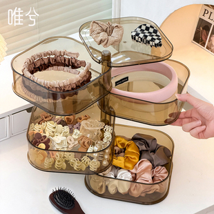 发箍收纳神器儿童发圈发饰收纳盒桌面大容量首饰盒发夹饰品展示架