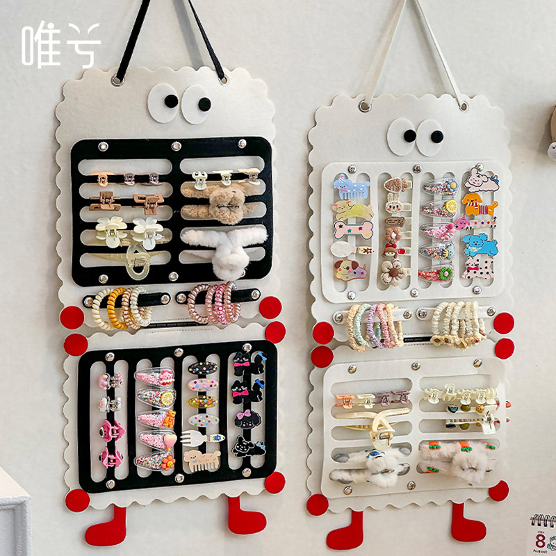 发饰收纳神器壁挂墙发夹整理挂袋