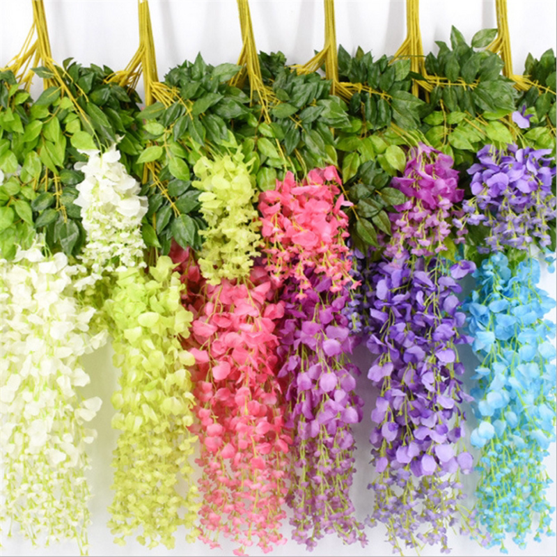 仿真藤条塑料假花室内装饰紫藤花