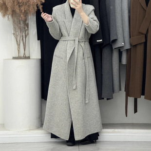 【安可拉红加长款】双面羊绒大衣女秋冬季新款过膝高级感韩系外套