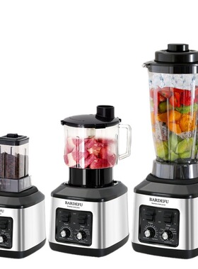 3L6in1blender跨境北美欧不锈钢大容量金属破壁机榨汁机绞肉机