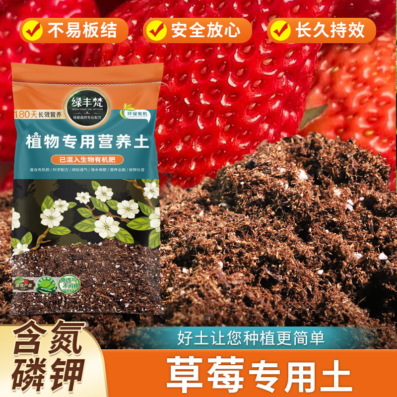 草莓适用园艺土保水保肥花园营养土天然原料壮根试用装球根多肉