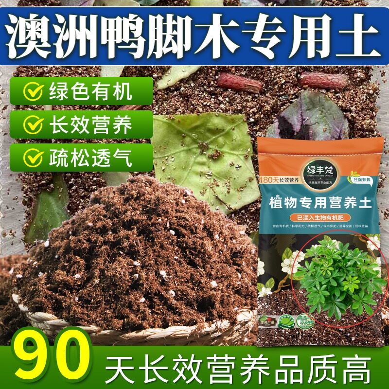 澳洲鸭脚木适用轻质园艺土营养土有机质丰富平衡土质实惠装观花