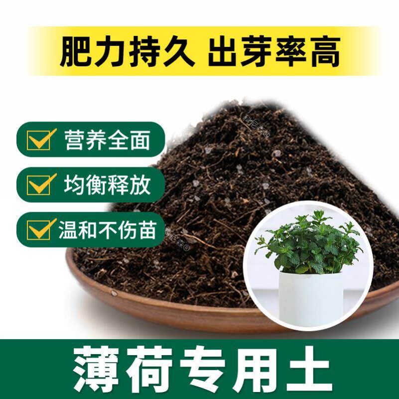 薄荷专用土肥料薄荷营养土园艺绿植土室内有机土透气养花泥土包邮