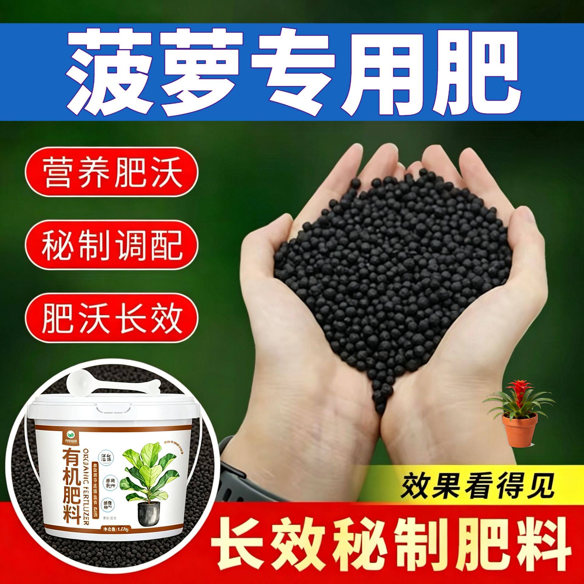 菠萝专用肥缓释肥花肥花多色艳枝繁叶茂室内盆栽底肥壮苗促长园艺