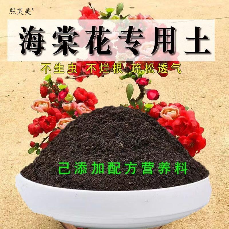 海棠花专用土盆栽有机花土种花海棠花营养土壤养花通用种植土肥料