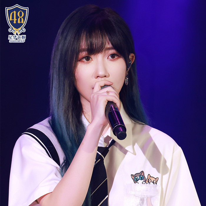 48 星梦衣橱《郑好衬妮》郑丹妮同款原创设计猫咪印花短袖衬衫