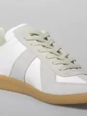 Casual Sneakers European and American New Style German Training Shoes Black Mmm Men's Shoes Factory Stitched Cowhide Genuine Leather White Shoes