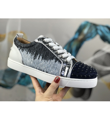 经典CL低帮红底鞋子图案铆钉