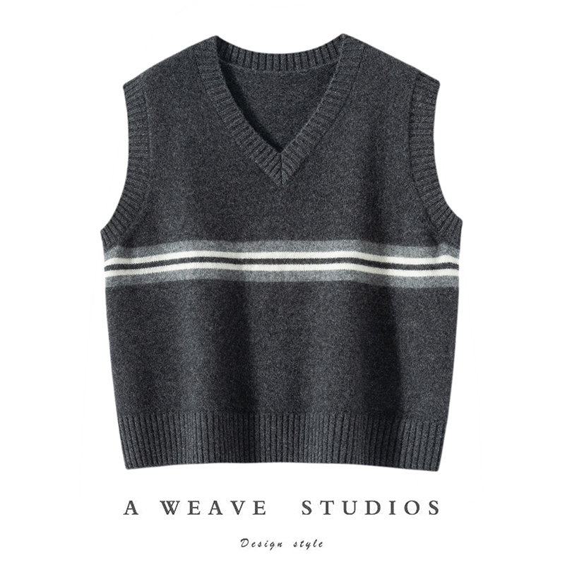 100%纯山羊绒衫女马甲坎肩上衣女