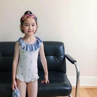 女童ins泳衣夏季 速干小女孩海边温泉度假风游泳衣潮 宝宝可爱泳装