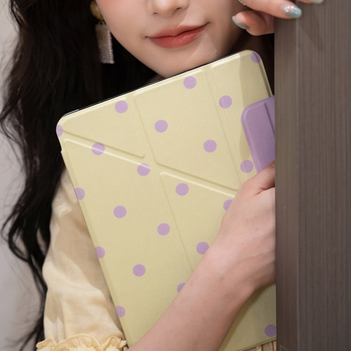 【3+y折带搭扣】高级感pro11适用ipadair8保护套13第11代小米平板8华为matepad12.2无笔槽13.2壳oppo5紫7波点