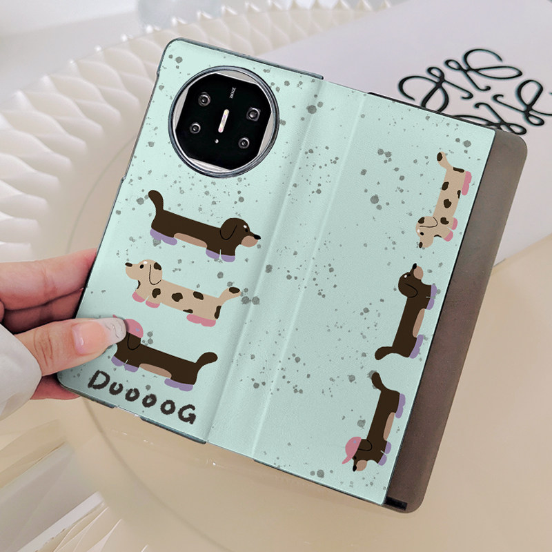 翻盖防摔仿皮华为手机壳