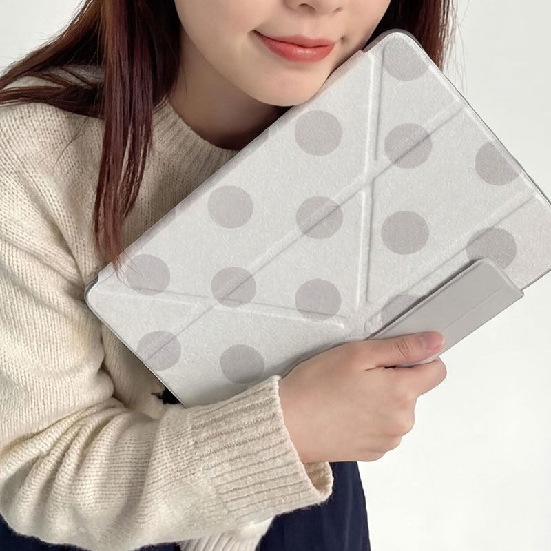 【3+y折带搭扣】带笔槽生椰波点pro12适用ipadair7保护套小米平板8第11代华为matepad11.5s无笔槽vivo壳oppo5,3C数码配件,平板电脑保护套/壳,淘宝优惠券,粉丝福利购,淘宝优惠卷