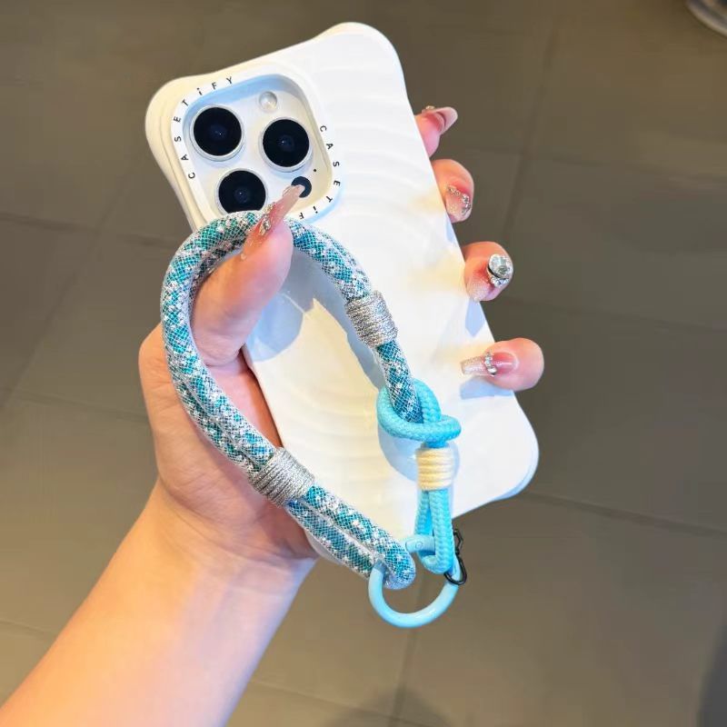 清新耐看粉色圆环手机腕绳包包同挂轻巧好拿随身小物日常好用