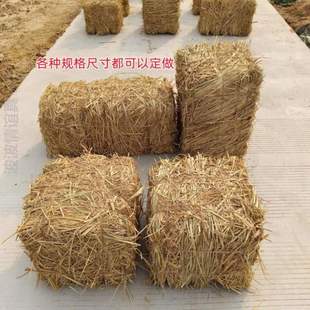 *稻草道具凳草垛干装饰农家乐稻草方形稻草干圆形拍摄草垛草垛子