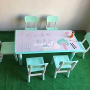 Trẻ em mẫu giáo có thể là bàn graffiti học bàn ghế học trò chơi có thể được nâng lên và hạ xuống bàn vuông sáu người vẽ bàn viết lại - Phòng trẻ em / Bàn ghế