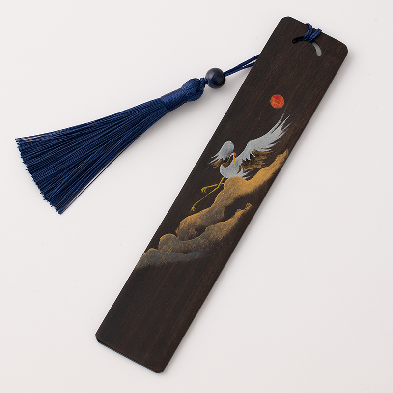 朱风顺大漆晕金书签纯手工绘制