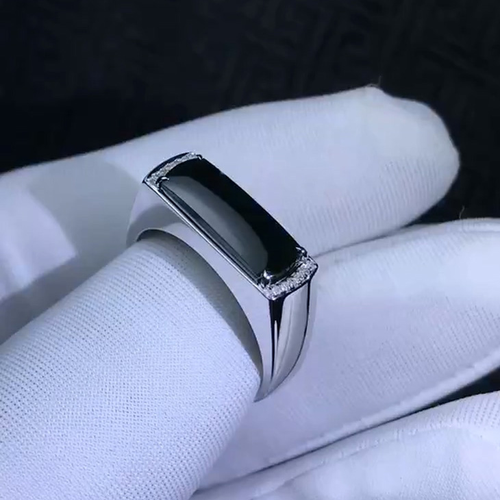 订做18k金墨翠戒指 翡翠墨翠马鞍 冰种墨翠 阳绿墨翠 送家人