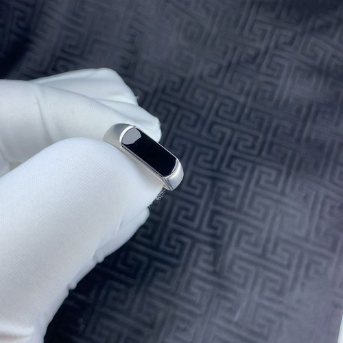 订做18k金戒指 马鞍墨翠戒指 天然A货墨翠 缅甸墨翠戒指