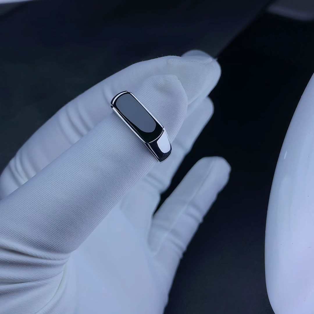 订做18k金戒指 马鞍墨翠戒指 天然A货墨翠 缅甸墨翠戒指