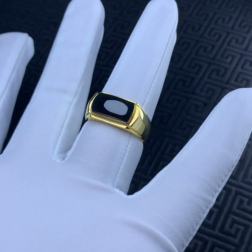 订做18k金墨翠戒指 翡翠墨翠马鞍 冰种墨翠 阳绿墨翠 送家人