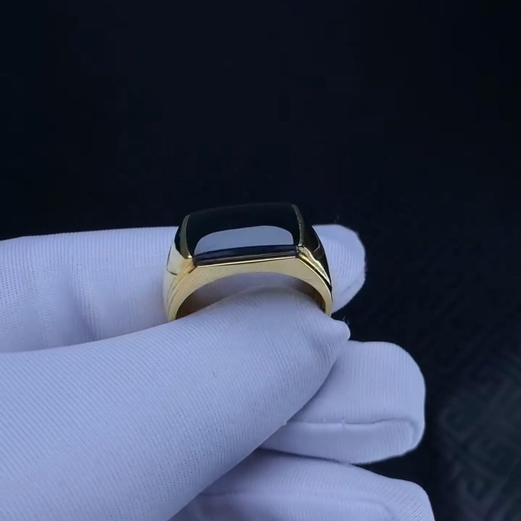 订做18k金戒指 马鞍墨翠戒指 天然A货墨翠 缅甸墨翠戒指