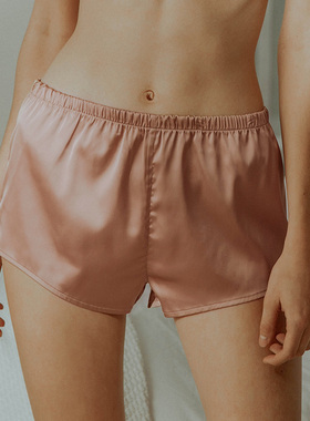 【断码秒杀S/M/L】家居睡裤女薄款性感仿真丝绸睡衣短裤夏季简约