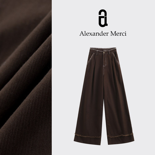 【秋神】ac出厂 高定 手工钩花莱赛尔长绒棉牛仔裤 D25T82306