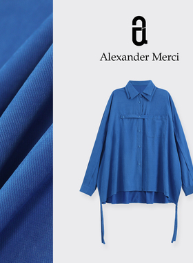 【蓝调】天丝面料 纯正一抹蓝～克莱因蓝柔软衬衫 D25T83001