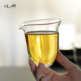 高硼硅玻璃公道杯家用玻璃分茶器透明功夫茶杯隔热茶道公杯