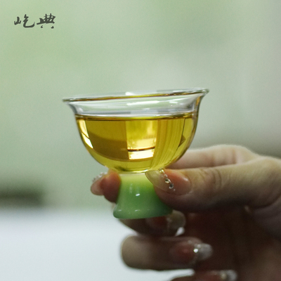 玻璃高足杯透明耐热闻香杯