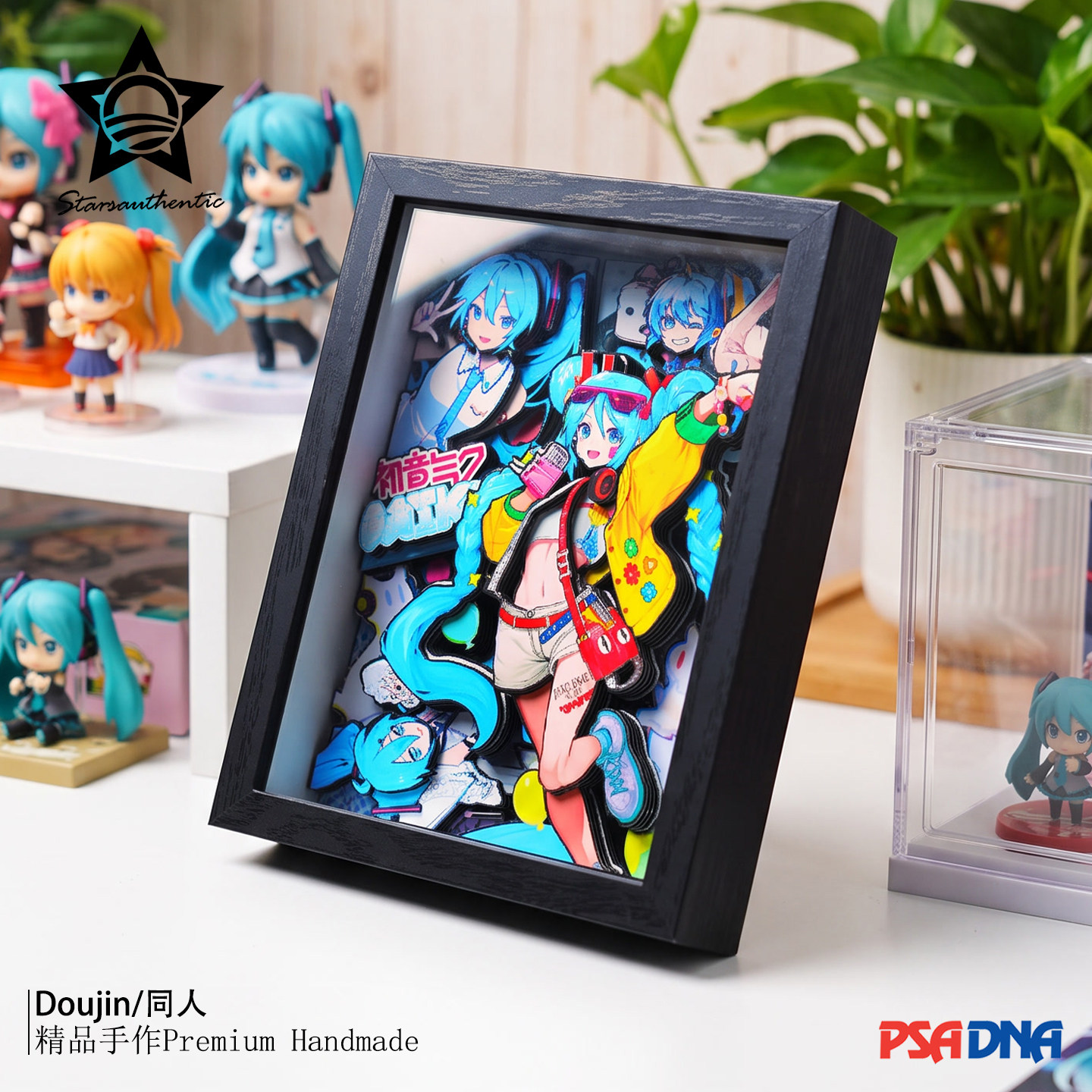 初音未来3D立体画动漫周边手办模玩装饰摆台手工生日礼物