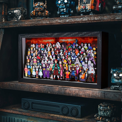 鬼灭之刃全家福立体画蝴蝶忍动漫富岗义勇周边手工礼物装饰摆台