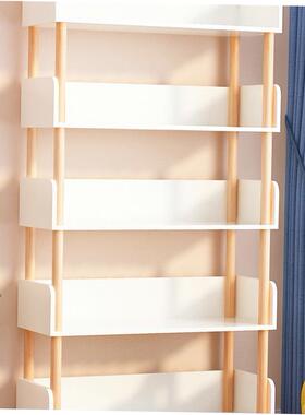 Bookshelf wooden student study multi-layer storage bookcase