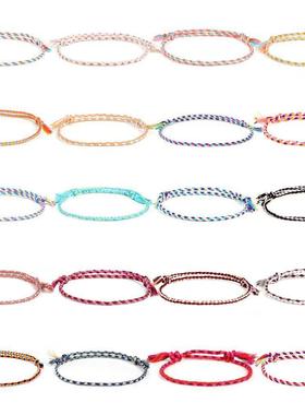 en Handmade Tassel Knots Thread Rope Brlet Ethnic Jewelr0