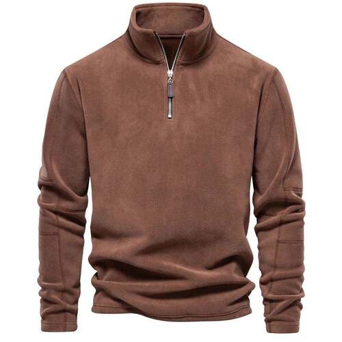 Zipper Pullover Golf Fleece Sweater Jacket Tops Spring Autum