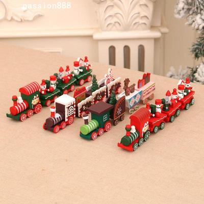 Christmas Decorations Christmas Wooden Train圣诞节礼物礼品