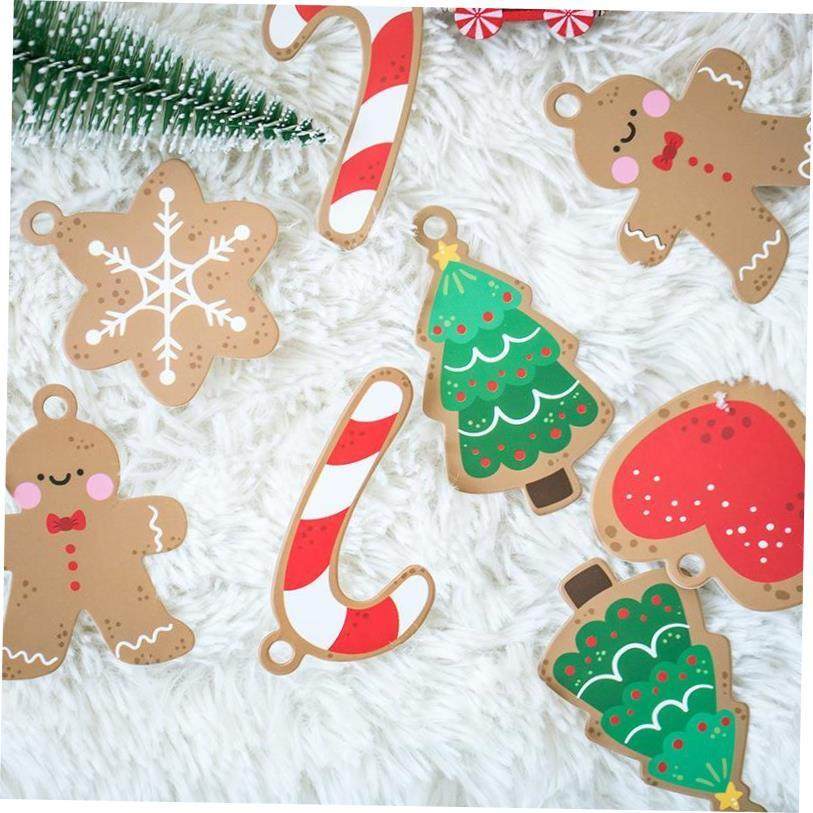 50pcs Small hang tag Mini greeting card Christmas card圣诞卡