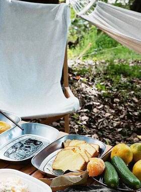 Kitchen Outdoor Picnic Tools Random Pattern Fruit Plate Snac