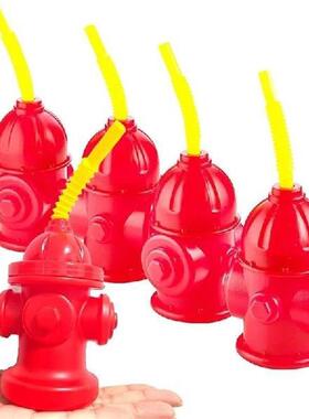 Novel Fire Hydrant Straw Cup With Lid Suitable For