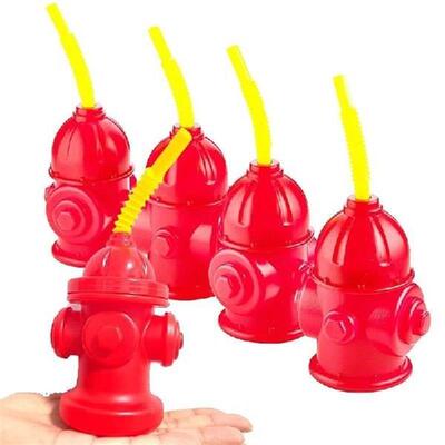 Novel Fire Hydrant Straw Cup With Lid Suitable For