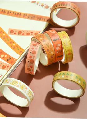 5Rolls/box Solid Color Washi Tape Set Decorative Masking Tap